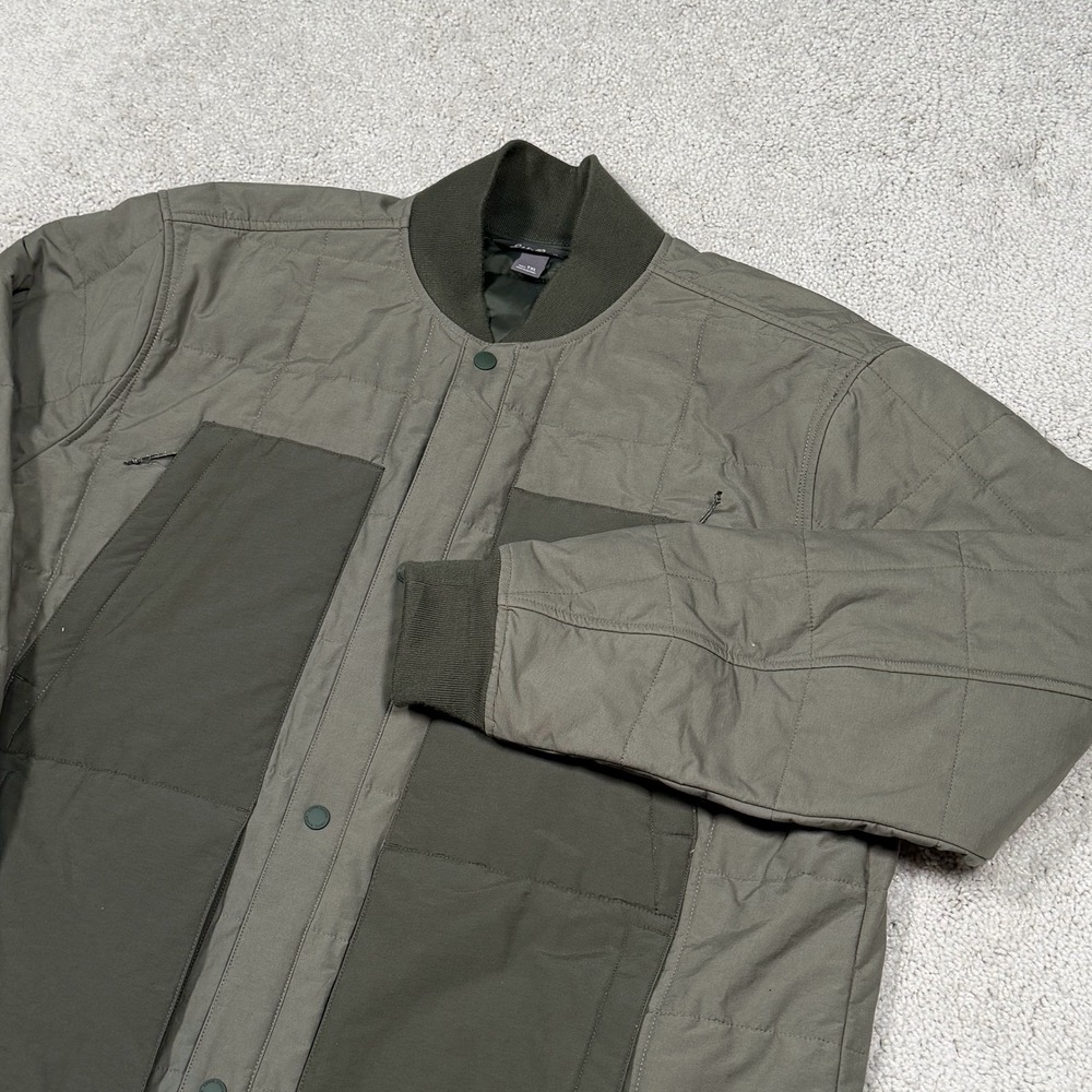 Eddie Bauer Mens XL Cedar Snap Quilted Insulated Jacket Olive Green
